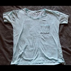 Blue and White Striped Boyfriend Tee